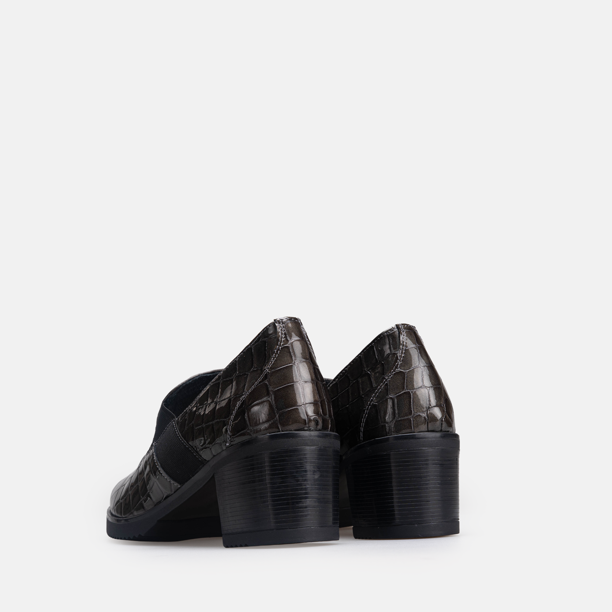 Volzak 535 chaussure en cuir Gris Serpent Vernis