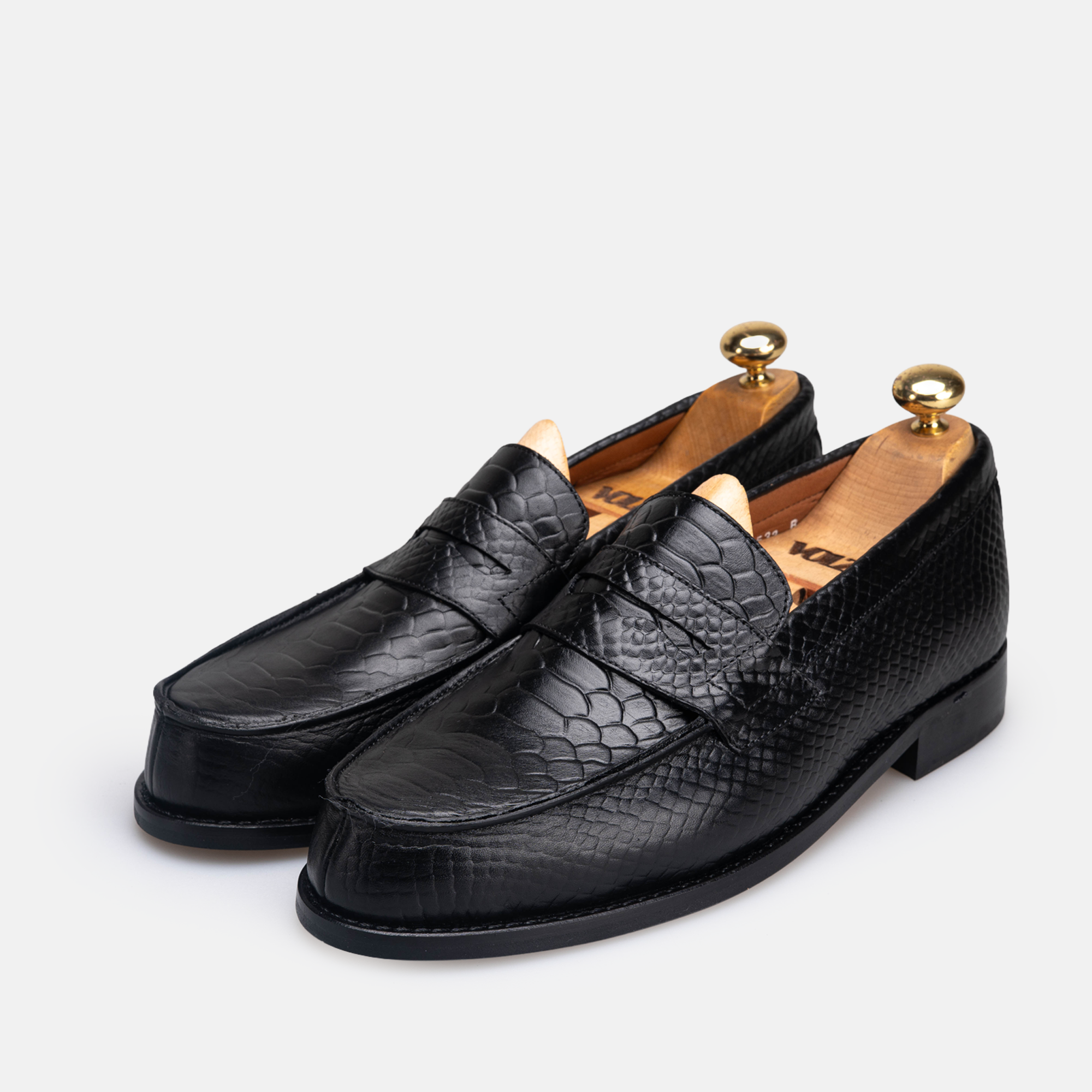 Volzak 5533 chaussure en cuir Noir Croco