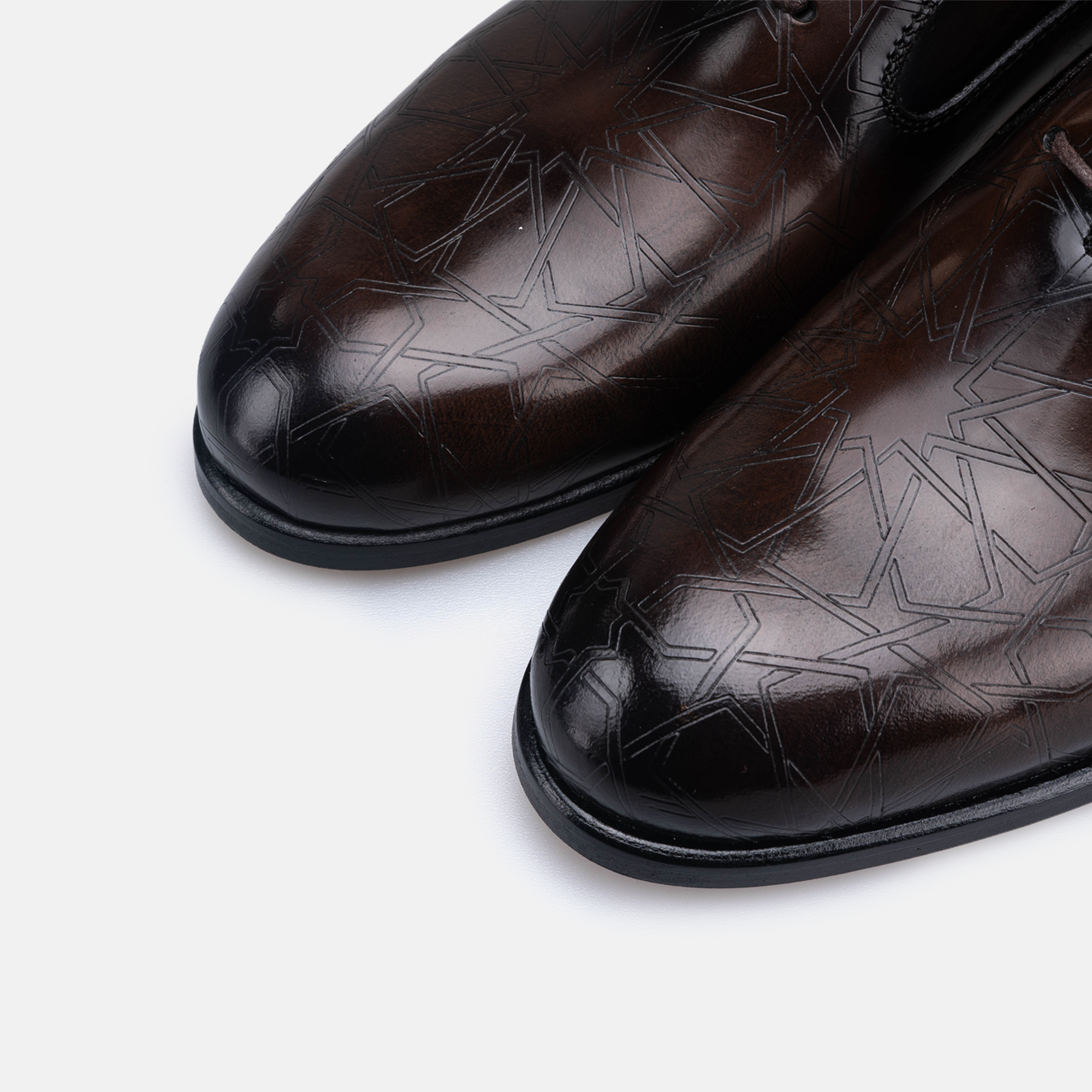 Édition limitée Volzak Zellige chaussure en cuir Marron Démasquable