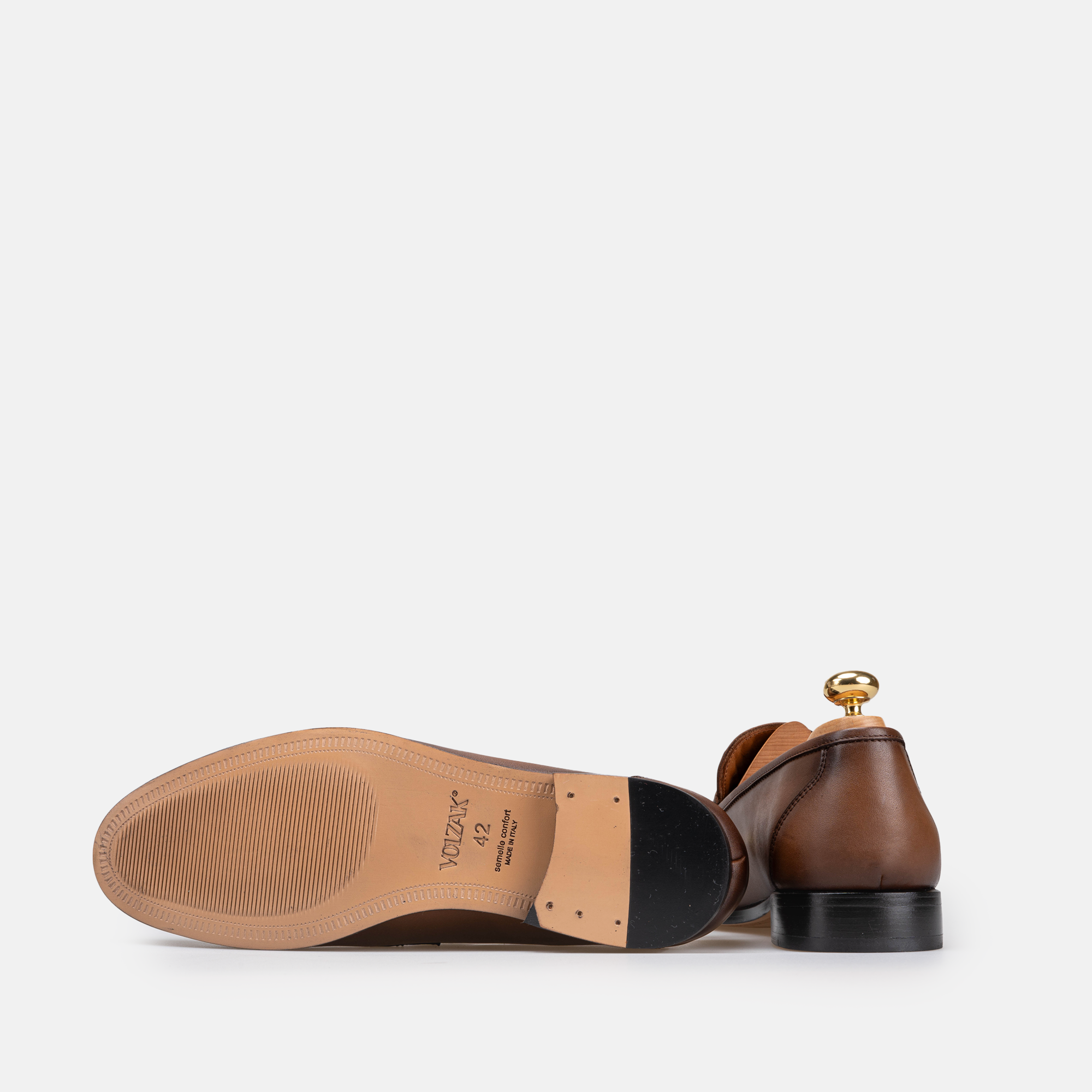 Volzak 5433 chaussure en cuir Marron Vintage