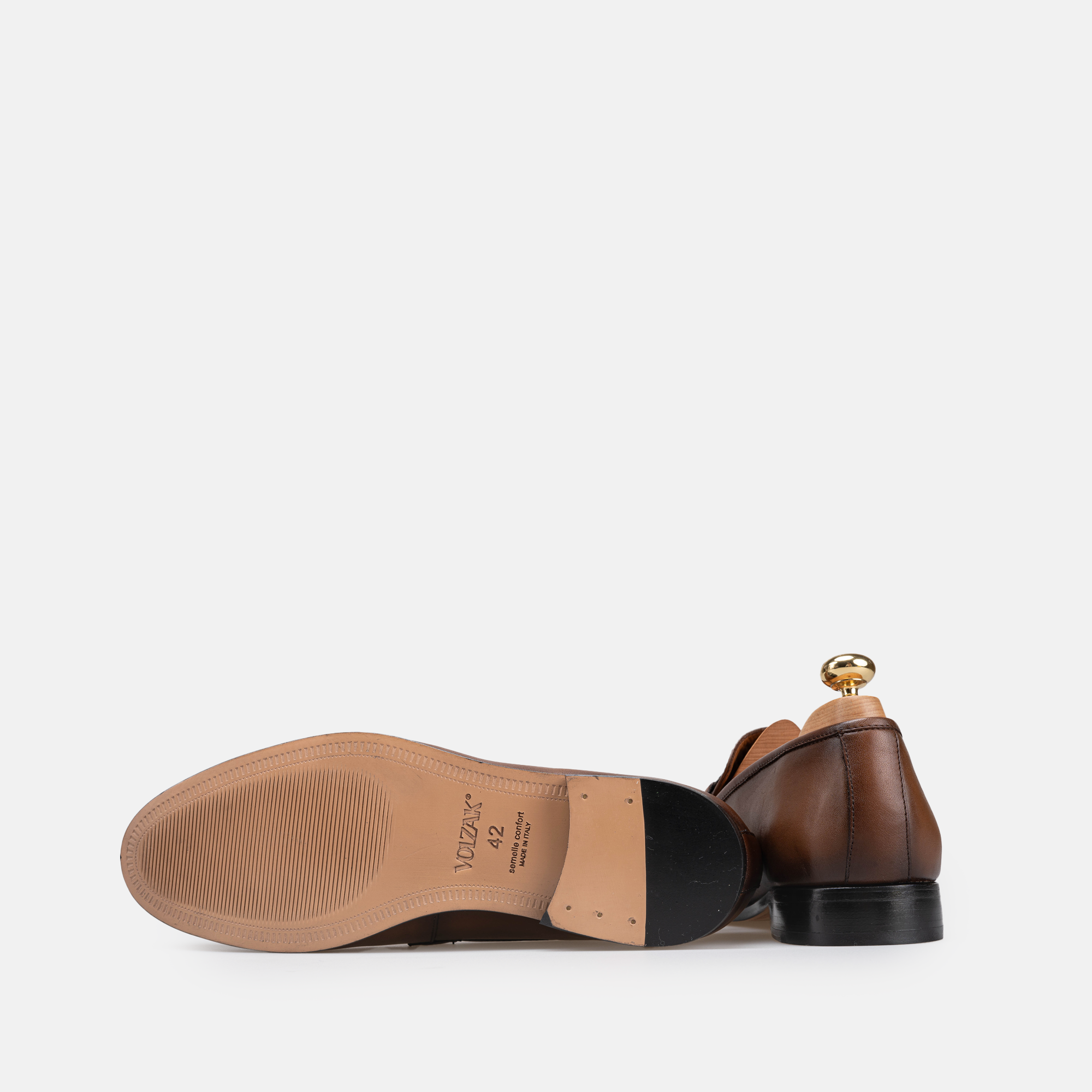 Volzak 5434 chaussure en cuir Marron Vintage