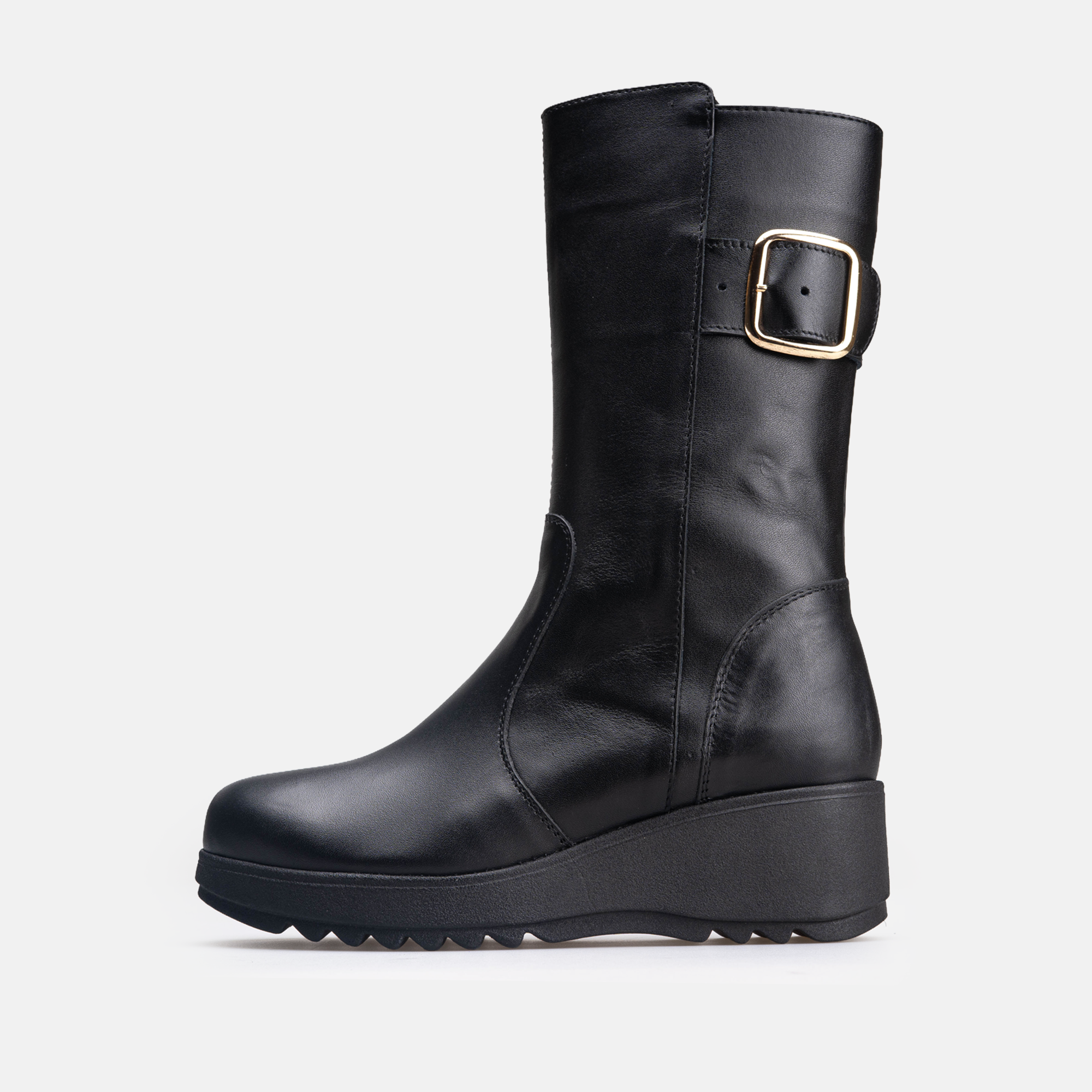 Volzak 4020 Botte genouillère en cuir Noir