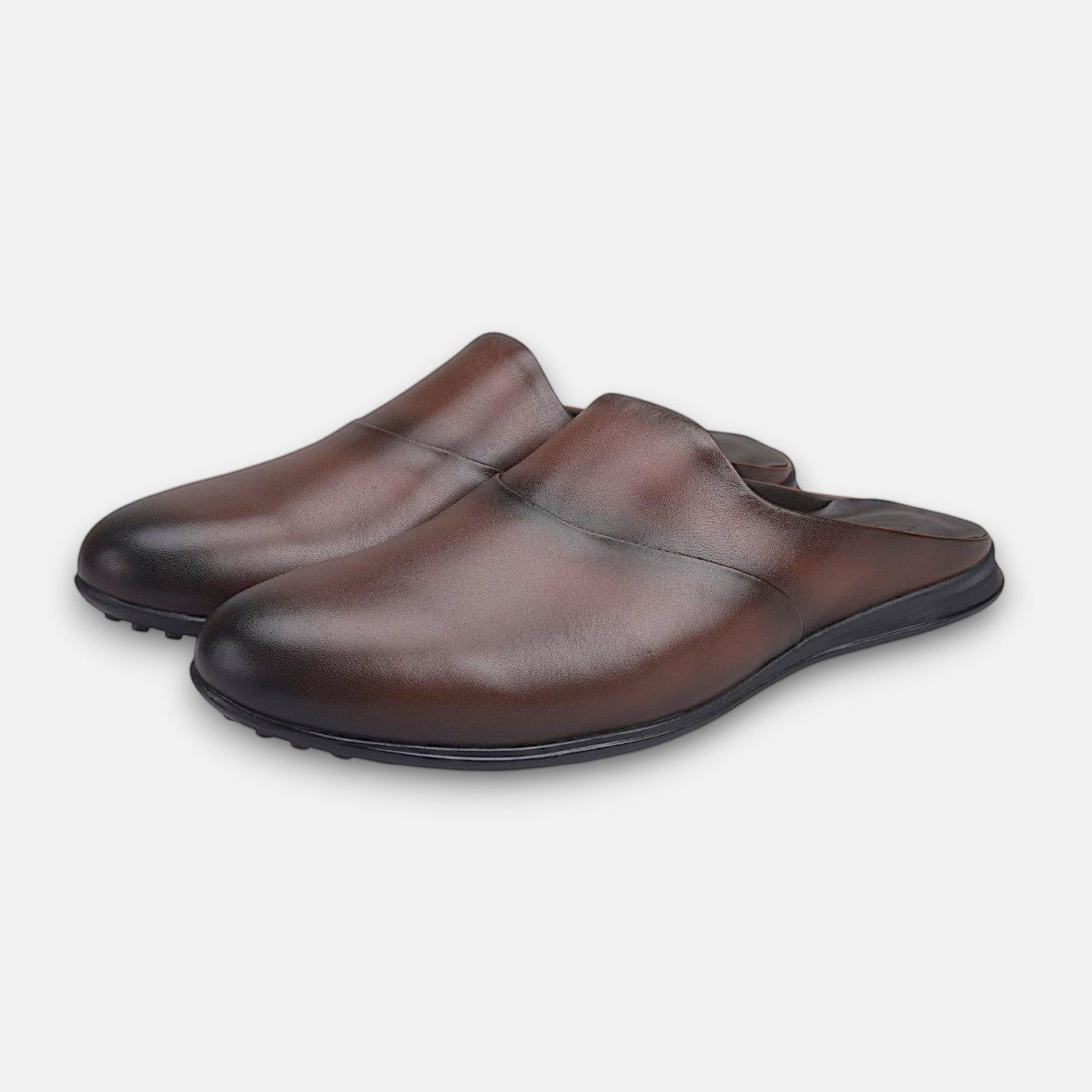 Volzak 5402 Mule en cuir Marron Vintage